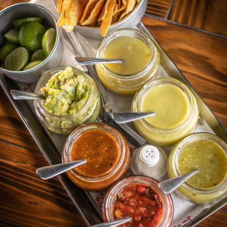 Salsas Top shot photo of some kind of salsas for tacos